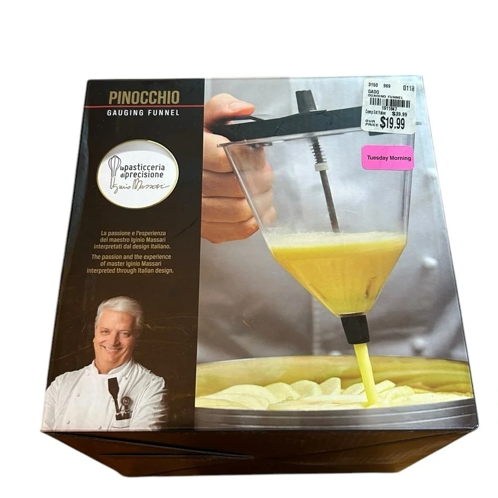 Ghidini Italy Pinocchio Gauging Funnel Liquid or Batter Dispenser NIB Unsealed